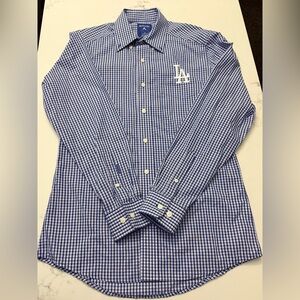 Antigua Blue and White Checkered Men's Shirt